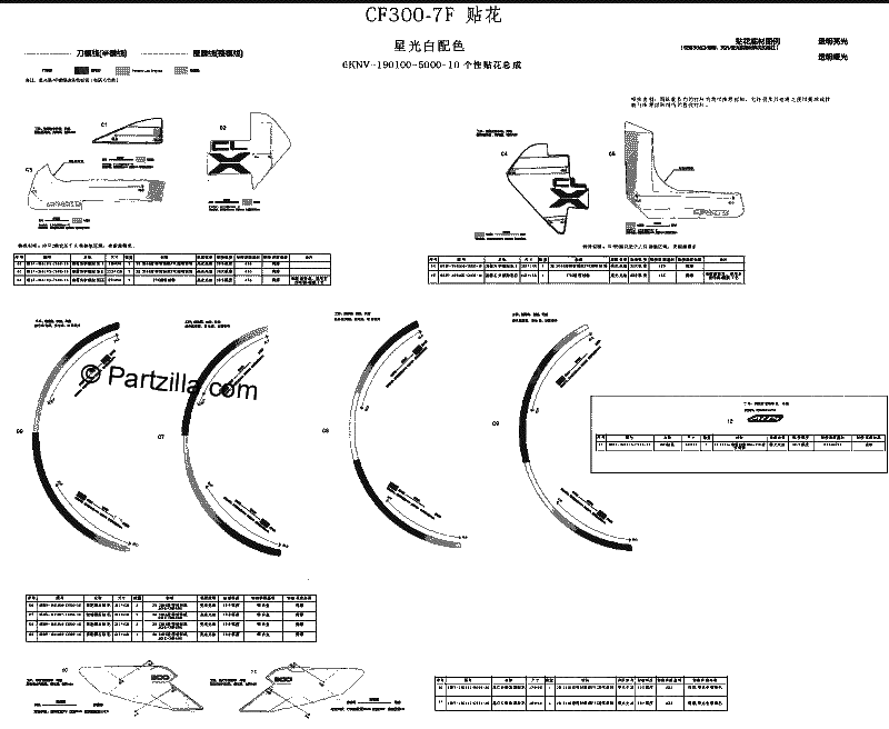 Diagrama de DECAL NEBULA WHITE