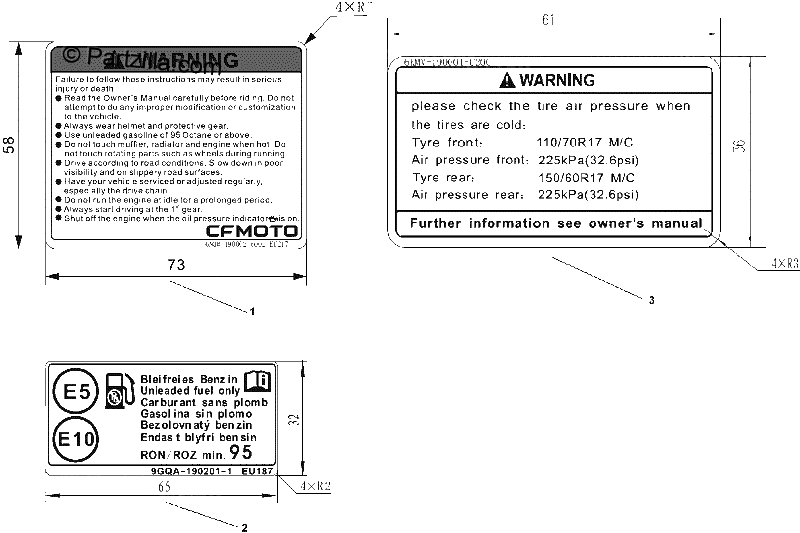 Diagrama de WARNING DECAL