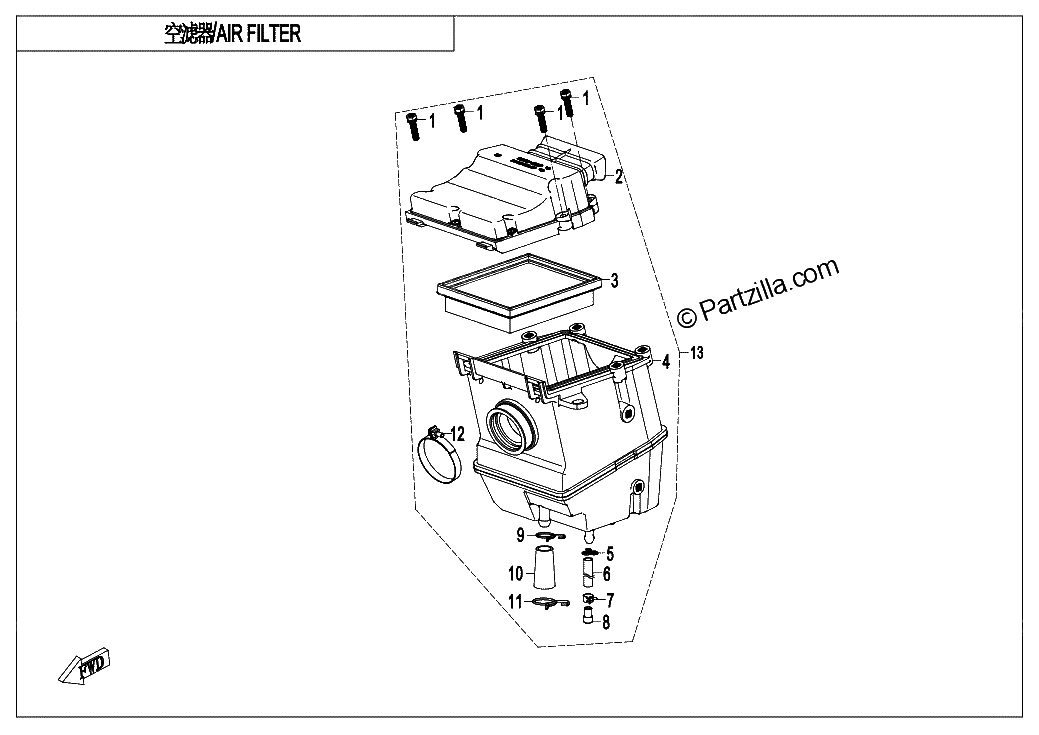 Diagrama de AIR FILTER