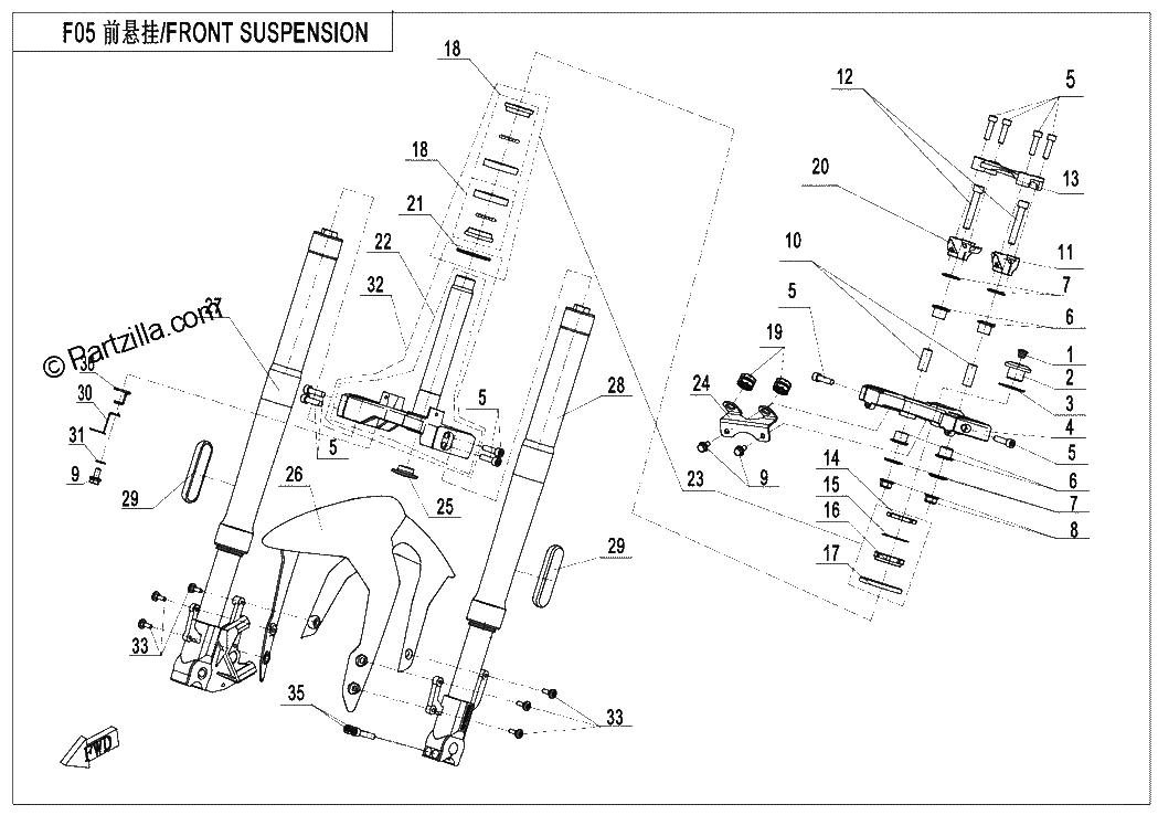 Diagrama de FRONT SUSPENSION