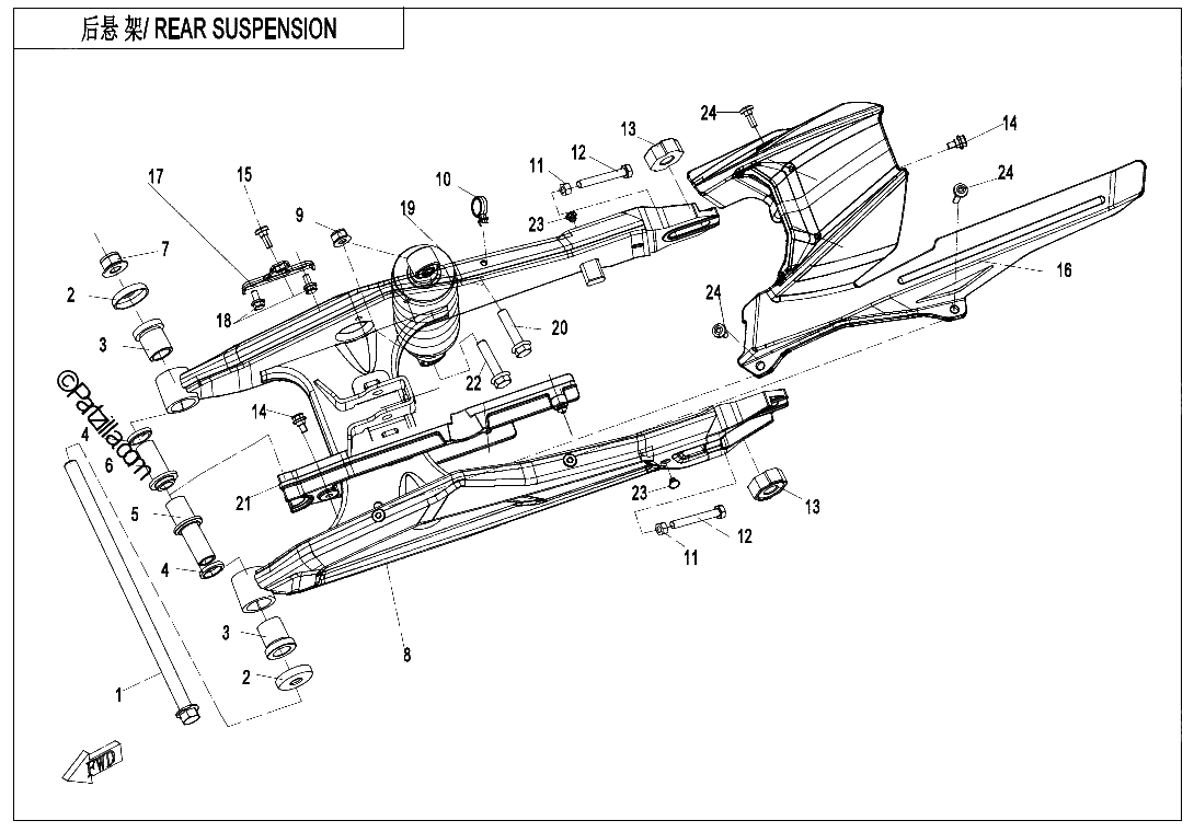 Diagrama de REAR SUSPENSION