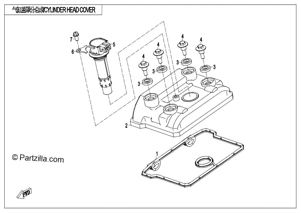 Diagrama de CYLINDER HEAD COVER