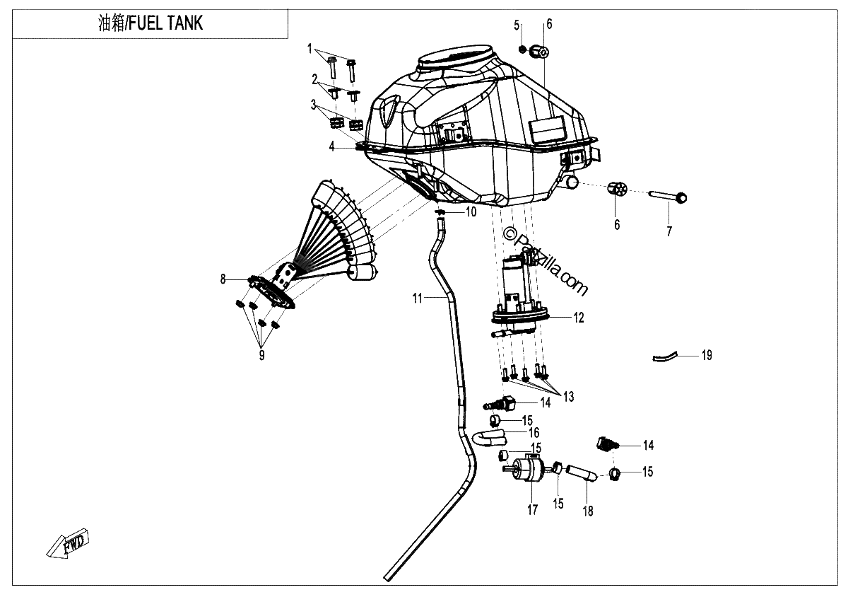 Diagrama de FUEL TANK