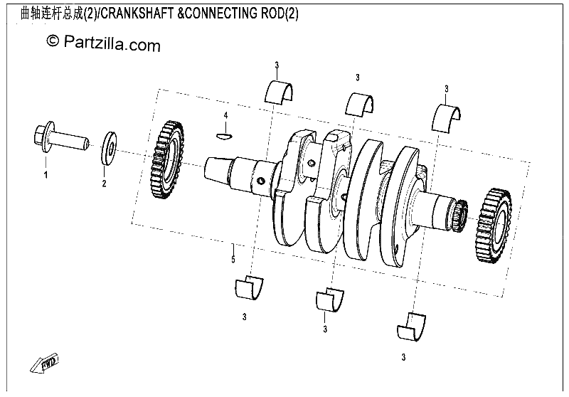 Diagrama de CRANKSHAFT CONNECTING RODI2I
