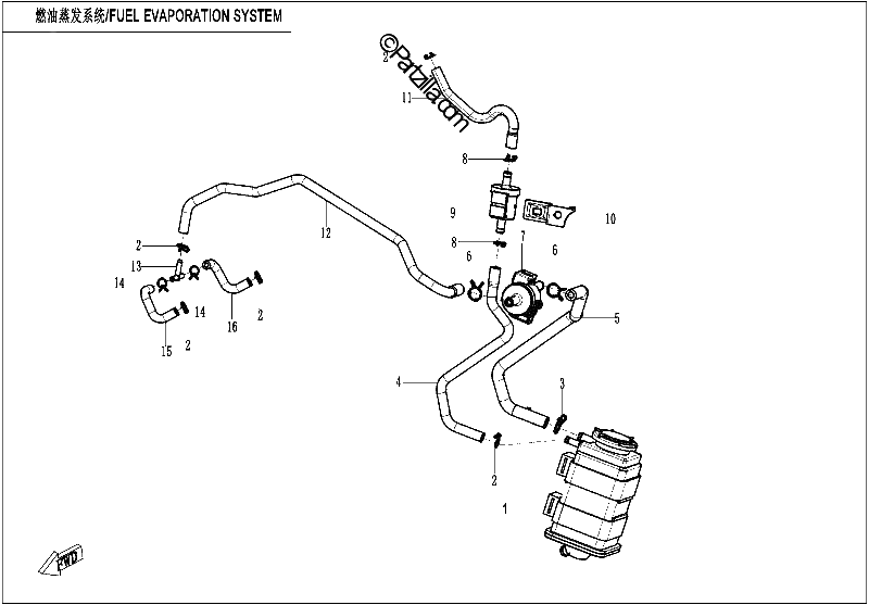 Diagrama de FUEL VAPORIZATION SYSTEM