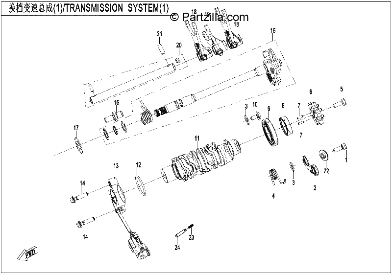 Diagrama de TRANSMISSION SYSTEM 1