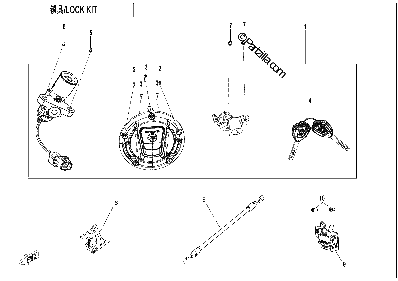 Diagrama de LOCK KIT