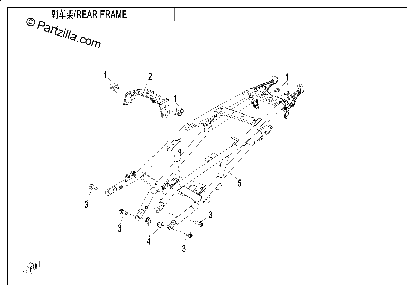 Diagrama de REAR FRAME