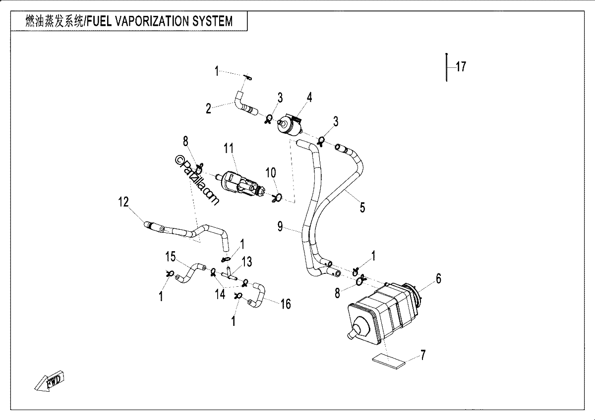 Diagrama de FUEL VAPORIZATION SYSTEM