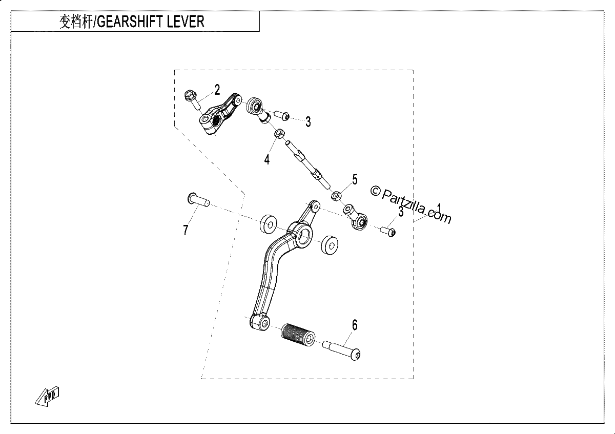 Diagrama de GEARSHIFT LEVER