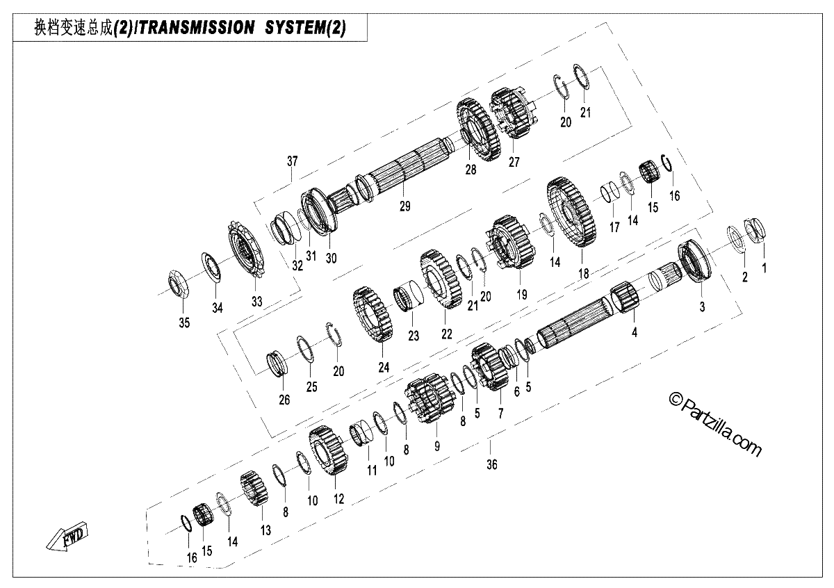 Diagrama de TRANSMISSION SYSTEM 2