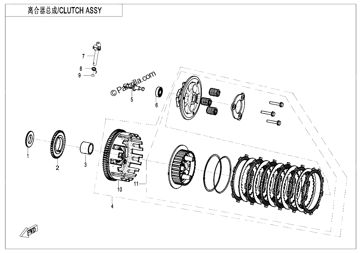 Diagrama de CLUTCH FCC