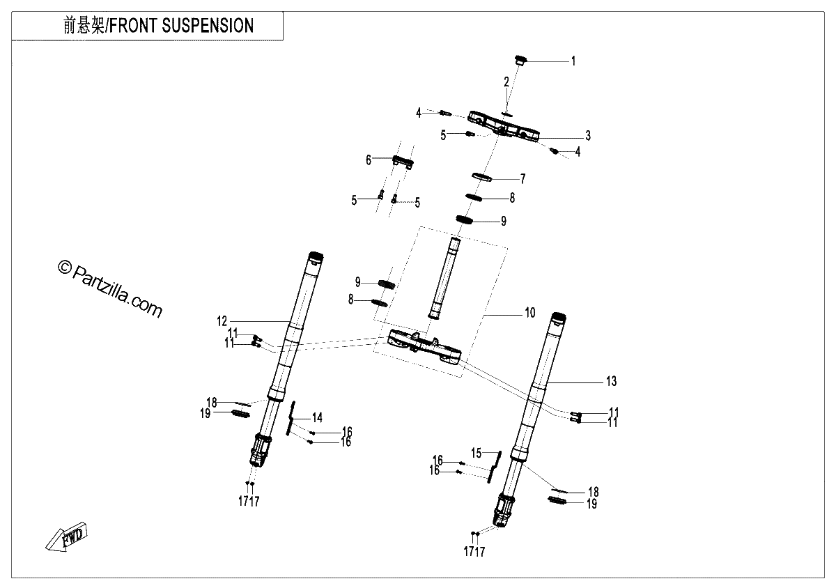 Diagrama de FRONT SUSPENSION