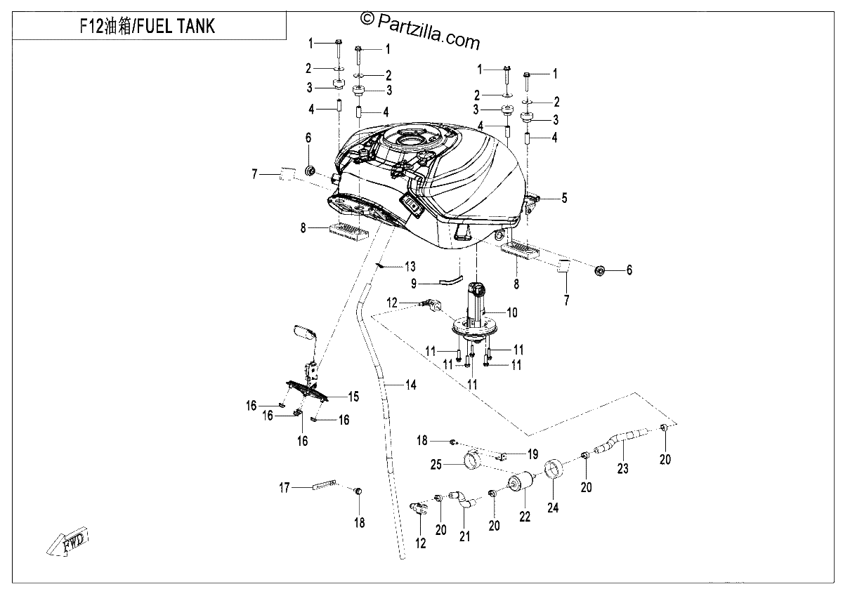 Diagrama de FUEL TANK