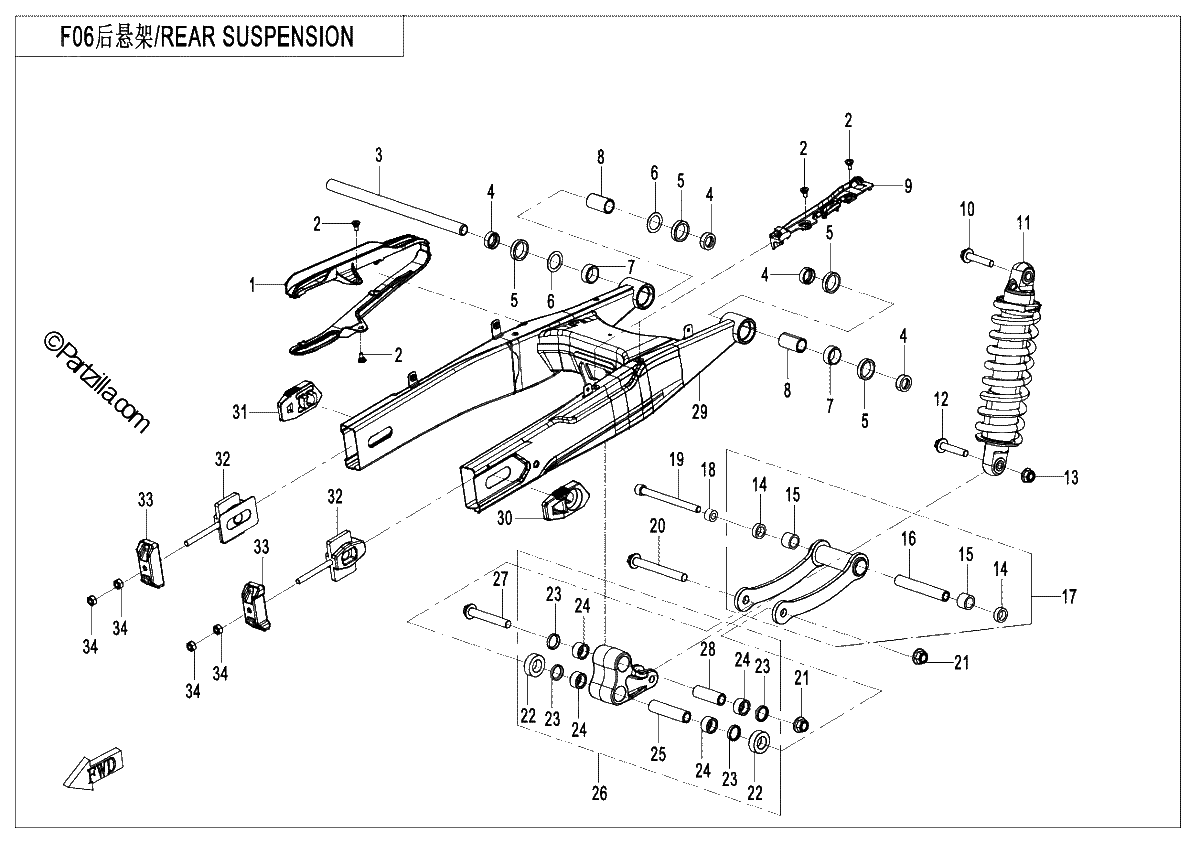 Diagrama de REAR SUSPENSION