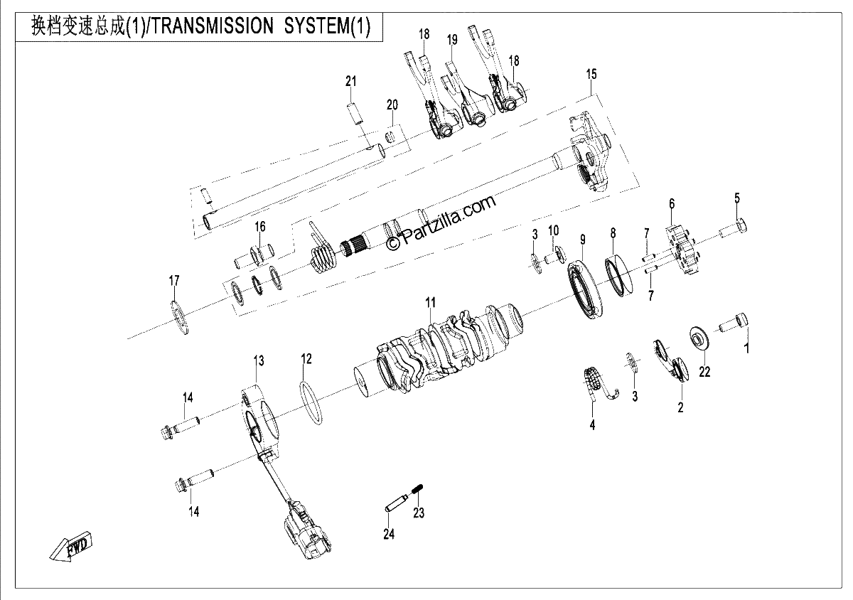 Diagrama de TRANSMISSION SYSTEM 1