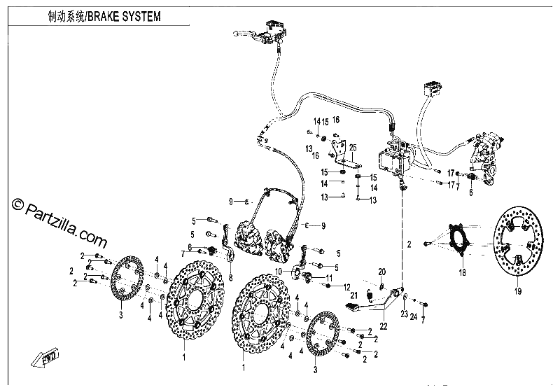 Diagrama de BRAKE SYSTEM ABS DALU 2