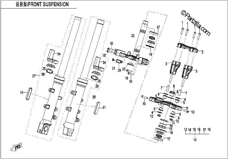 Diagrama de FRONT SUSPENSION
