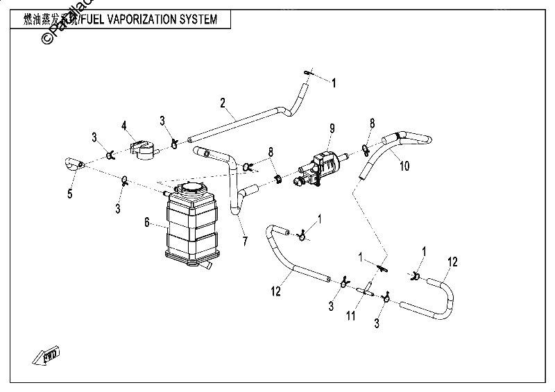 Diagrama de FUEL VAPORIZATION SYSTEM