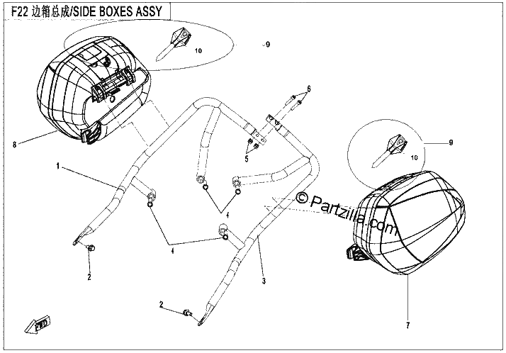 Diagrama de SIDE BOXES PLASTIC