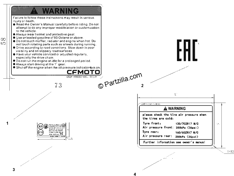 Diagrama de WARNING DECAL