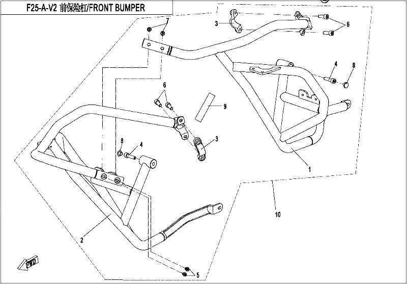 Diagrama de FRONT BUMPER NORMAL