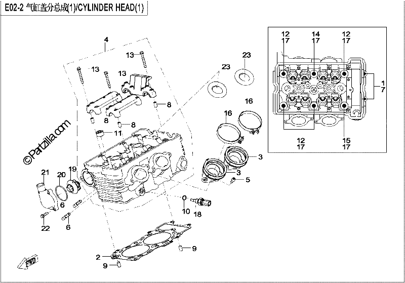 Diagrama de CYLINDER HEADI1I