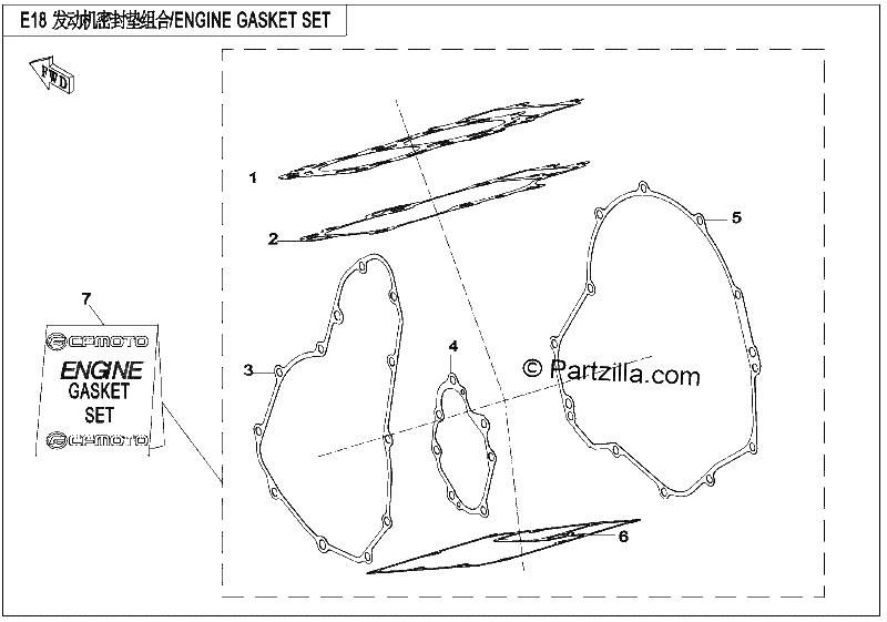 Diagrama de ENGINE GASKET SET