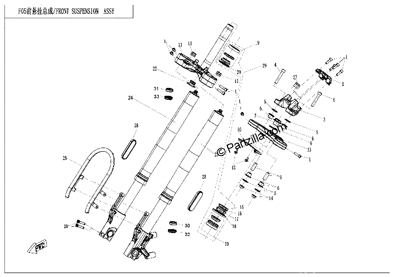 Diagrama de FRONT SUSPENSION
