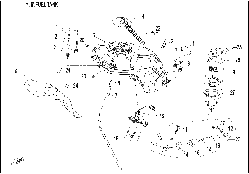 Diagrama de FUEL TANK