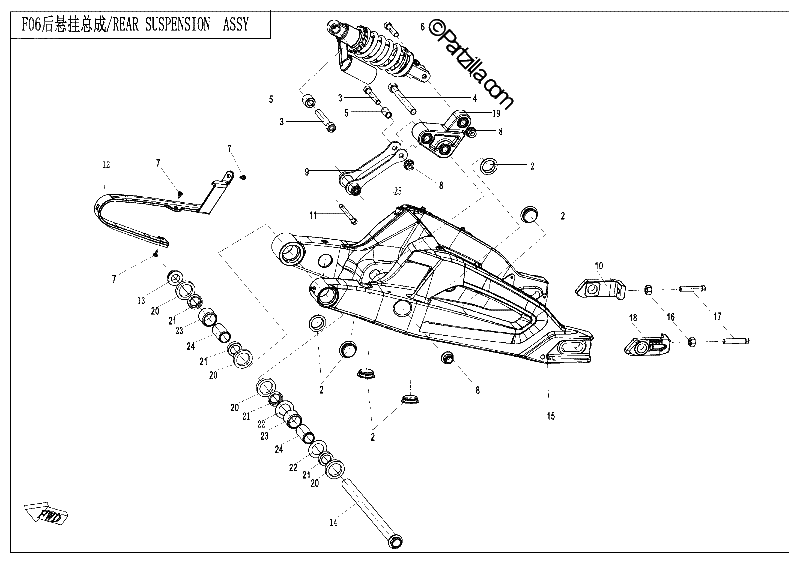 Diagrama de REAR SUSPENSION