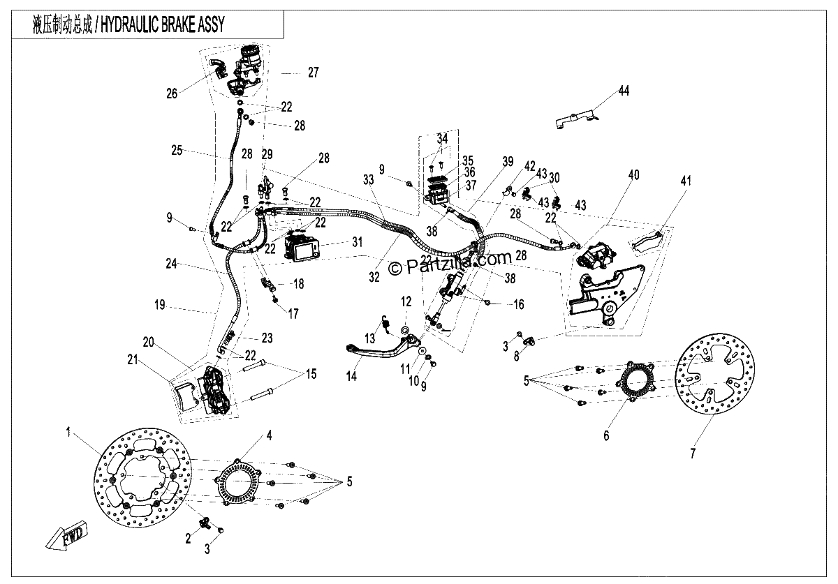 Diagrama de BRAKE ASSY ABS