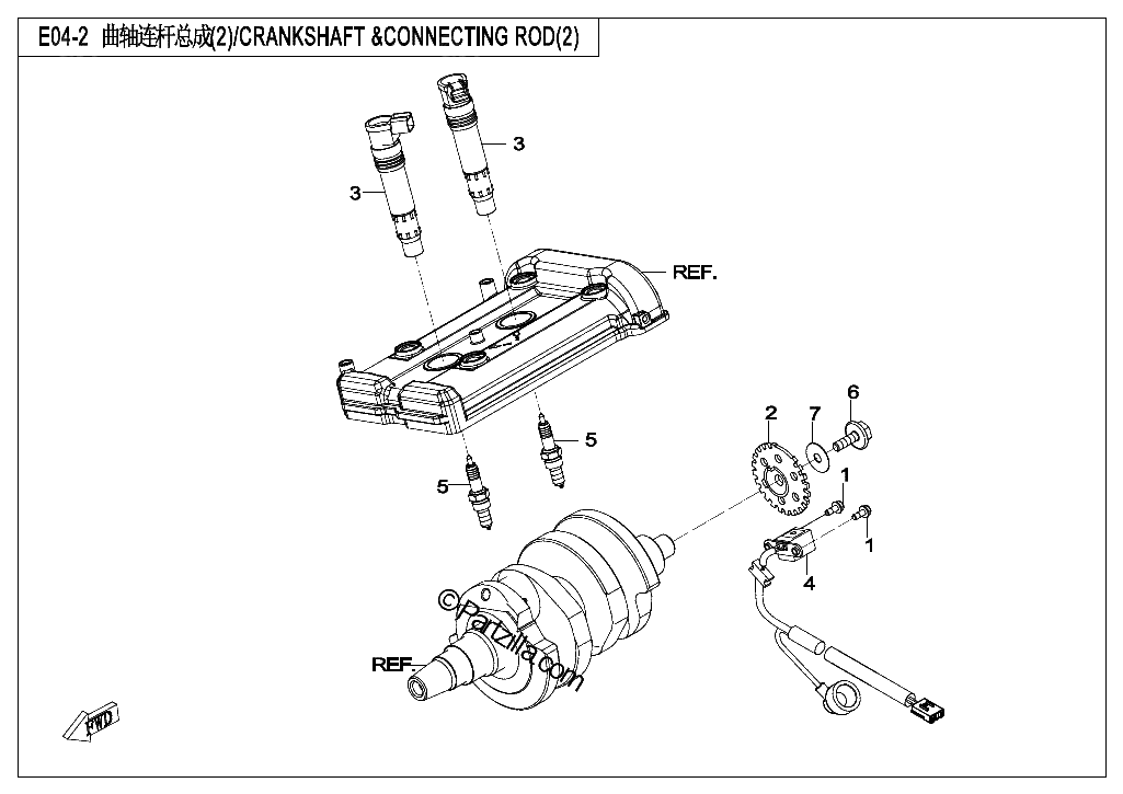 Diagrama de CRANKSHAFT CONNECTING ROD 2