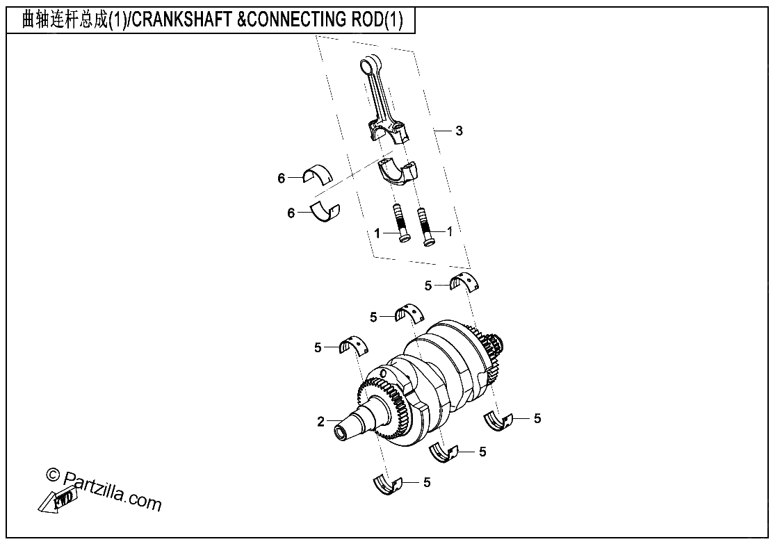 Diagrama de CRANKSHAFT CONNECTING ROD