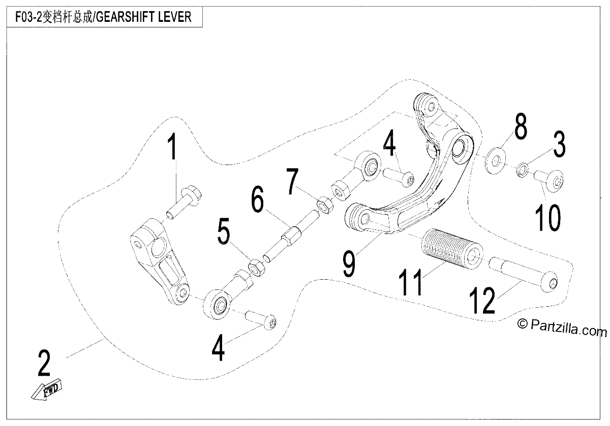 Diagrama de GEARSHIFT LEVER