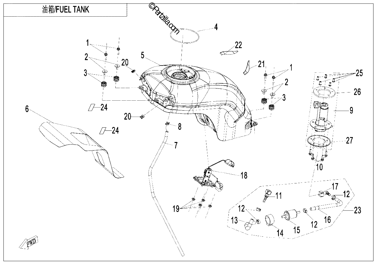 Diagrama de FUEL TANK