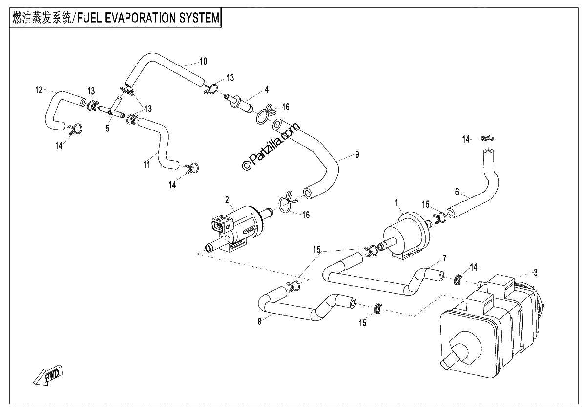 Diagrama de FUEL VAPORIZATION SYSTEM