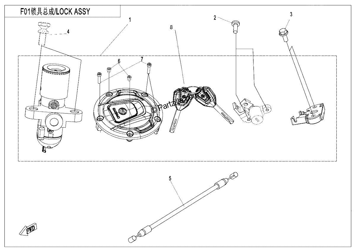 Diagrama de LOCK KIT