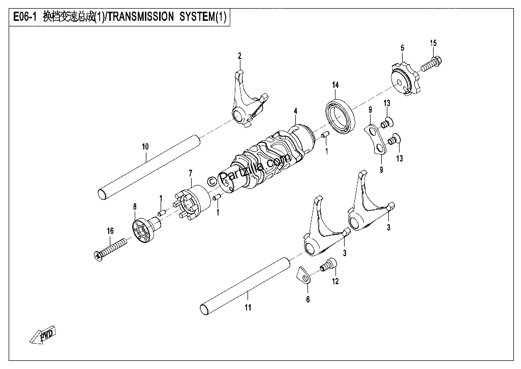 Diagrama de TRANSMISSION SYSTEM 1