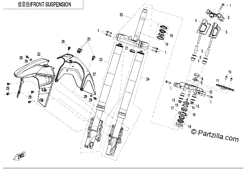 Diagrama de FRONT SUSPENSION