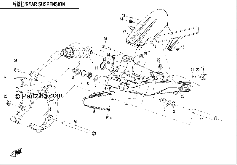 Diagrama de REAR SUSPENSION