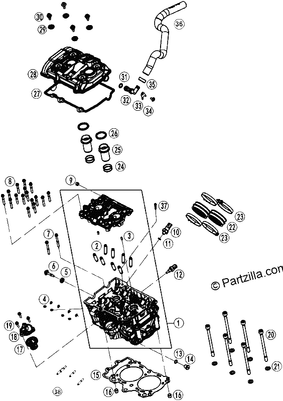 Diagrama de CYLINDER HEAD