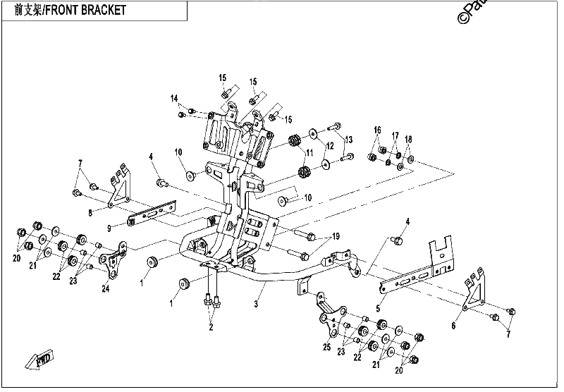 Diagrama de FRONT BRACKET