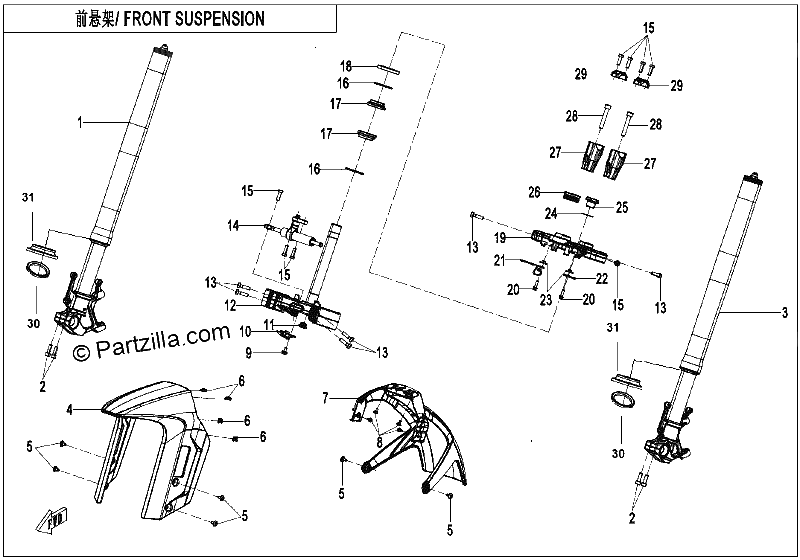 Diagrama de FRONT SUSPENSION