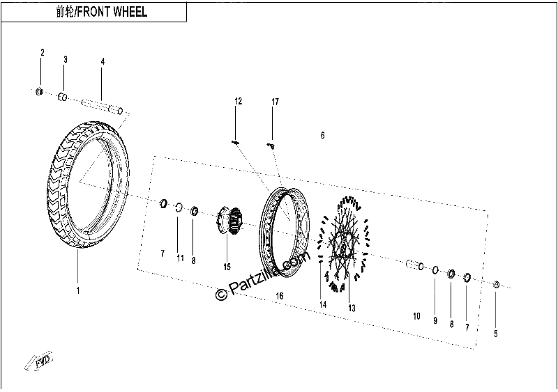 Diagrama de FRONT WHEEL TOURING