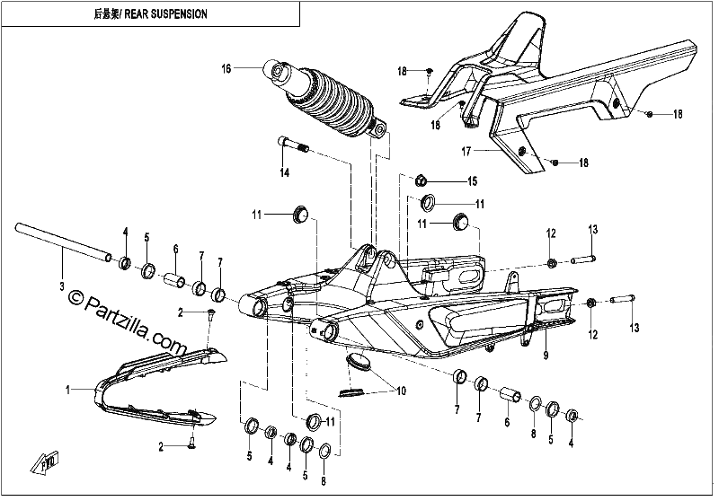 Diagrama de REAR SUSPENSION
