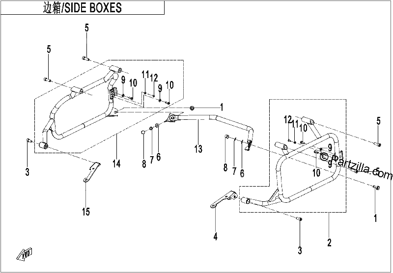 Diagrama de SIDE BOX BRACKET