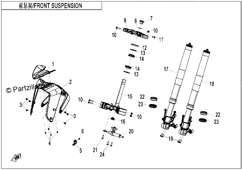 Diagrama de FRONT SUSPENSION ADVANCED