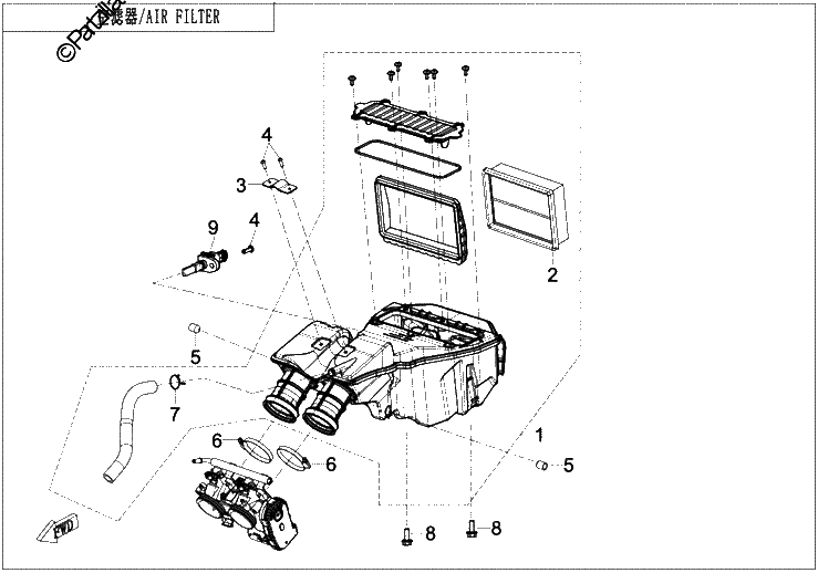 Diagrama de AIR FILTER
