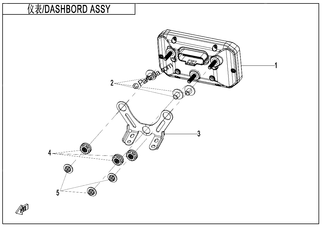 Diagrama de DASHBOARD ASSY